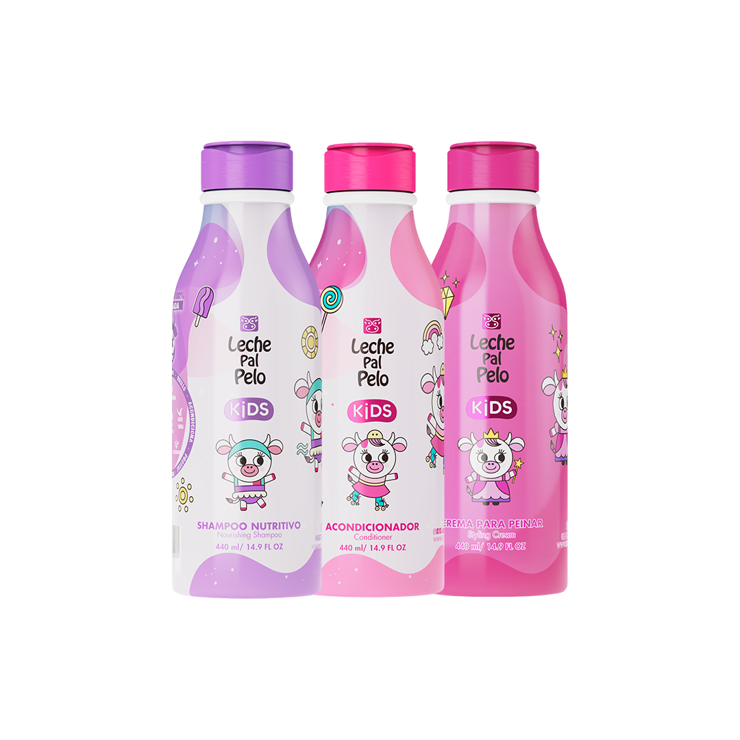 Kit Línea Kids x 3 (Shampoo Nutritivo, Acondicionador y Crema para peinar)